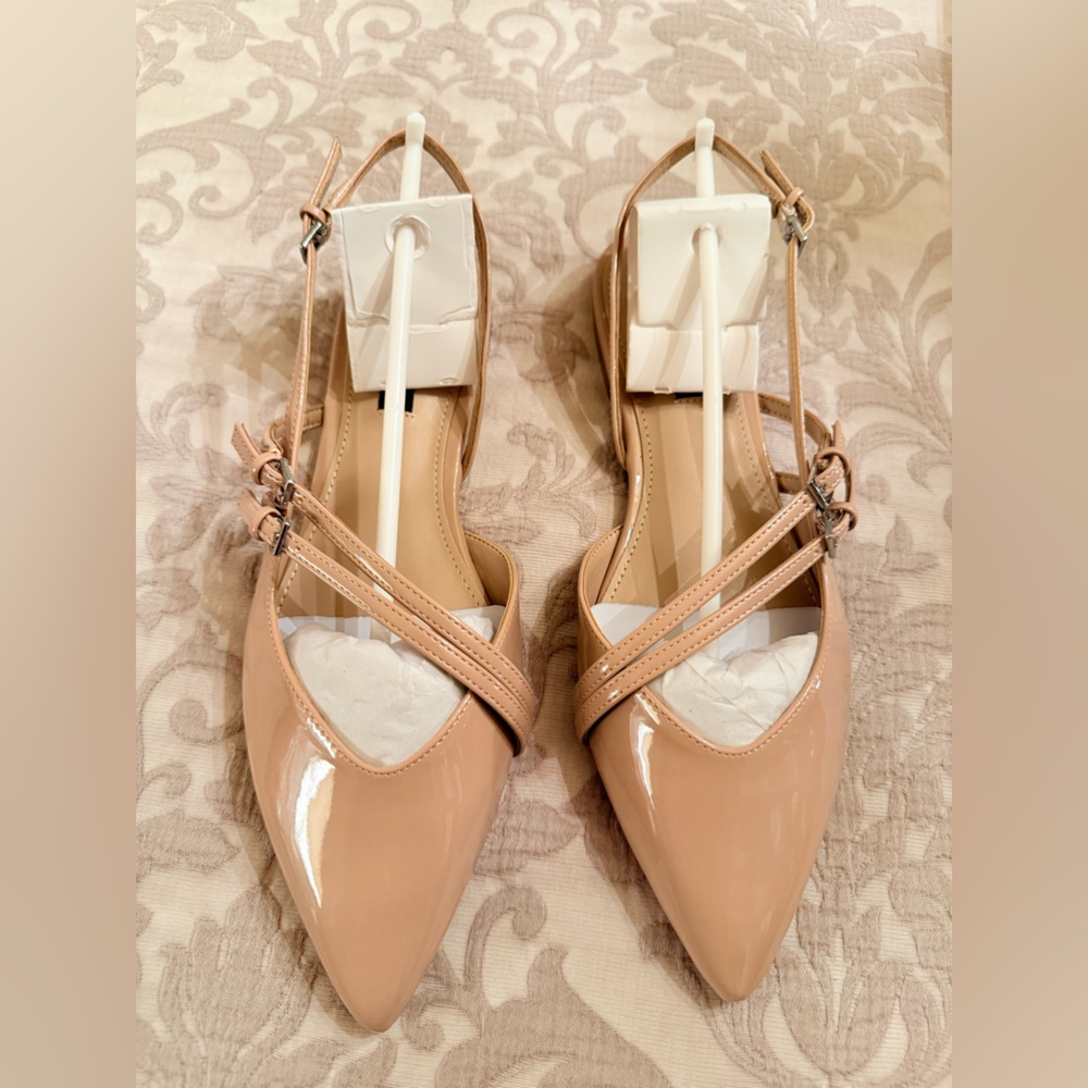 Nine West Women's light natural Slingback flats beley3 - Picture 6 of 6